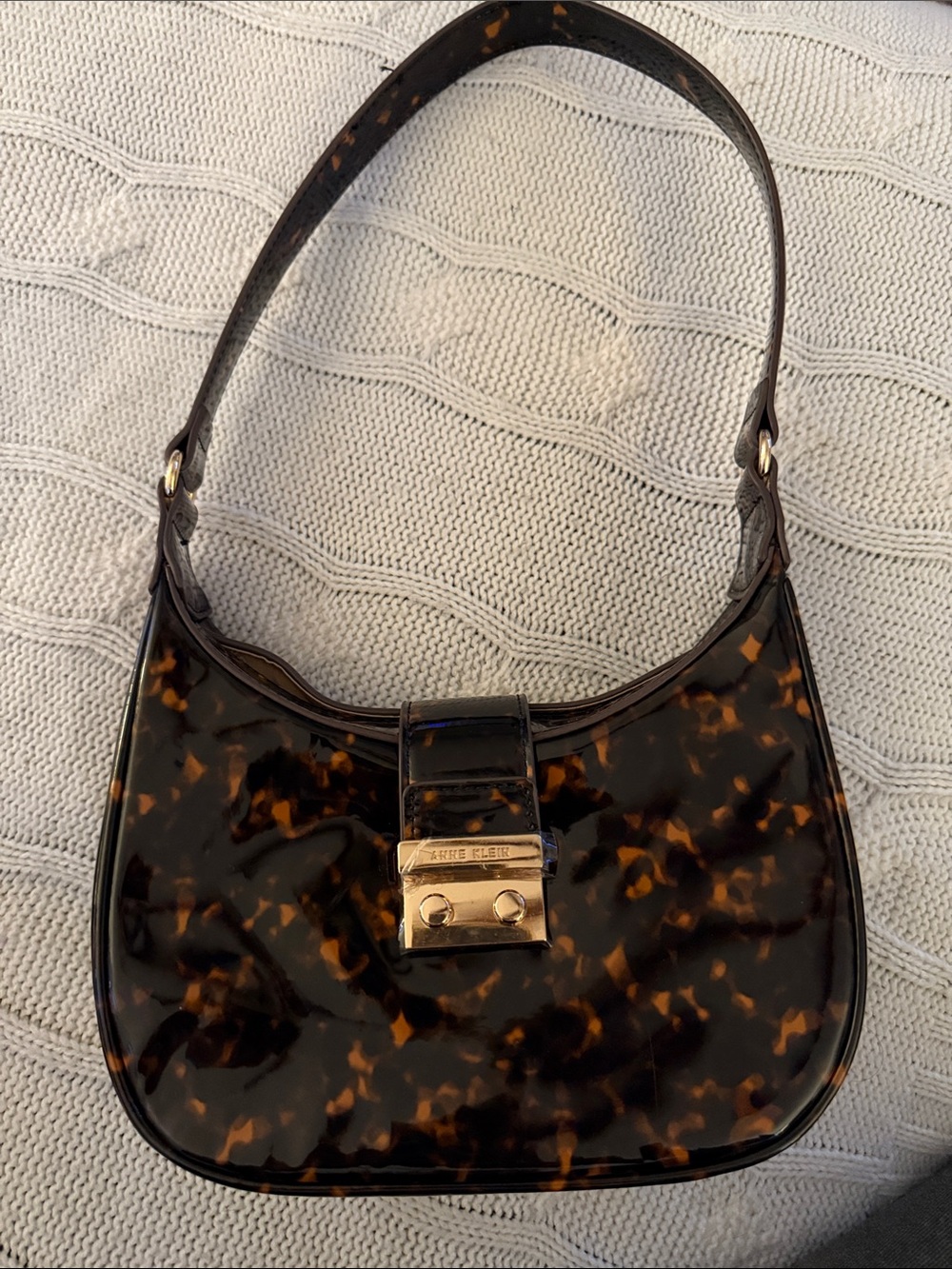 BNWOT ANNE KLEIN TORTOISE PLASTIC PURSE